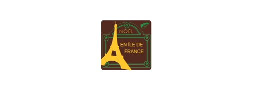 Plaquette chocolat décors Noël spécialité des régions, Noël en Ile de France