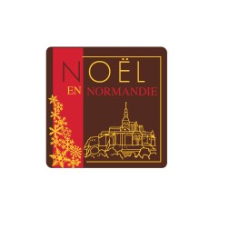 Plaquette chocolat décors Noël spécialité des régions, Noël en Normandie,