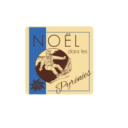Plaquette chocolat décors Noël spécialité des régions, Noël en Pyrénées
