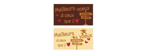Pastille chocolat décoration d'entremets Nouvel An - Manudecors