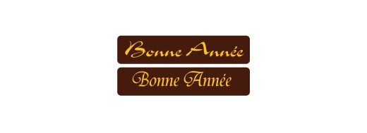 Pastille décors chocolat Bonne Année, décoration d'entremet pour nouvel an. Manudecors