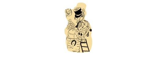 Pastille décors chocolat Bonne Année, porte bonheur Ramoneur / Manudecors