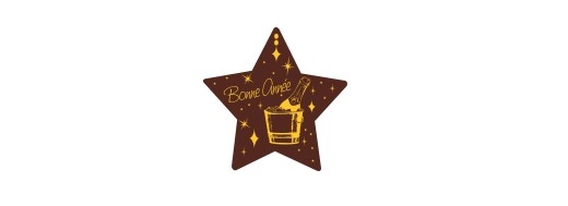 Pastille décors chocolat Bonne Année/Manudecors