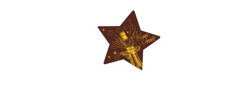 Pastille décors chocolat Bonne Année/Manudecors
