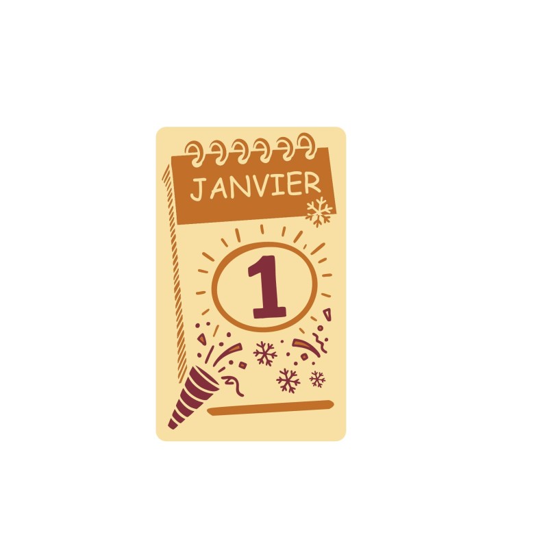 Décors calendrier de Nouvel An