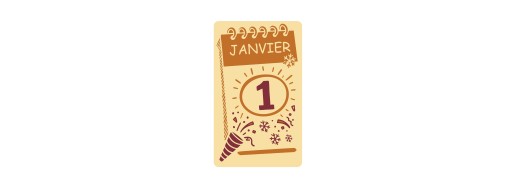 Pastille chocolat Calendrier de nouvel an /Manudecors