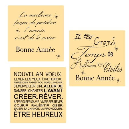 Plaquette chocolat décoration pour nouvel an Manudecors