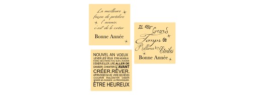 Plaquette chocolat décoration pour nouvel an Manudecors