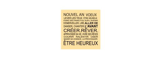Plaquette chocolat décoration pour nouvel an Manudecors