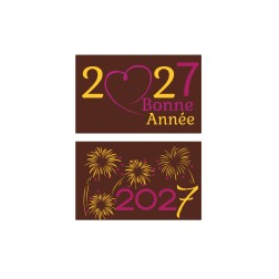 Pastille décors chocolat nouvel an Manudecors