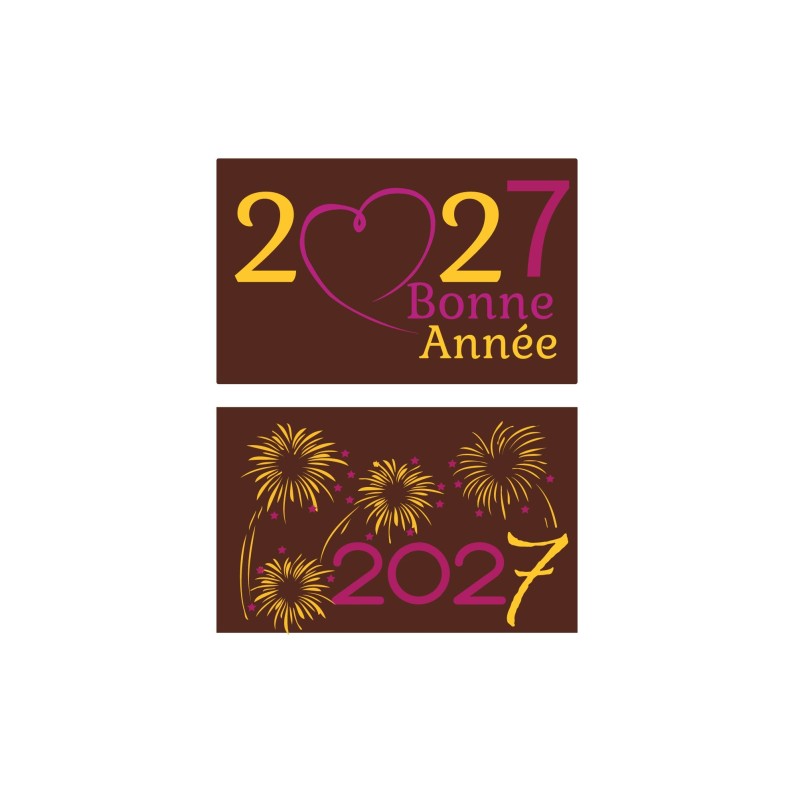 Bonne Année décors chocolat Bonne Année décors chocolat