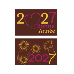 Bonne Année décors chocolat