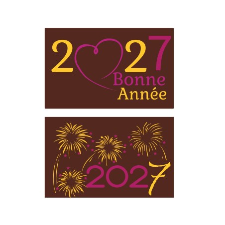 Bonne Année décors chocolat
