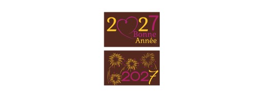 Pastille décors chocolat nouvel an Manudecors
