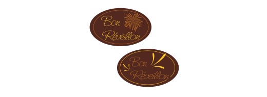 Pastille décors chocolat Réveillon de Nouvel An /Manudecors
