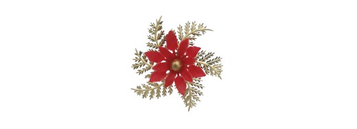 Décorations non comestible, poinsettia, pour les fêtes de Noël; Manudecors