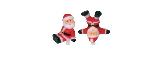 Décorations de bûche, non comestible, Père Noël /Manudecors