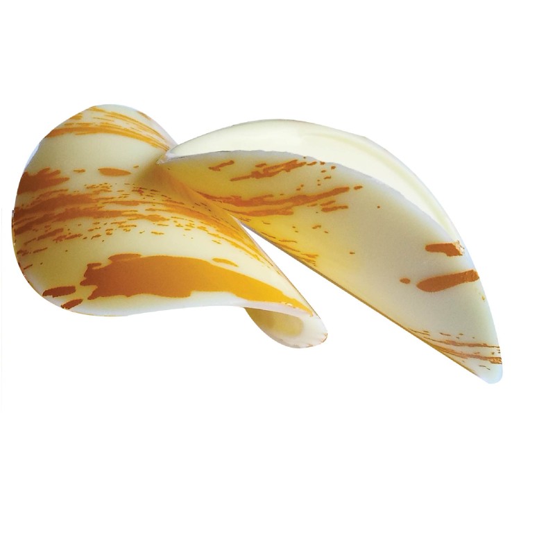 Chips en chocolat marbré jaune