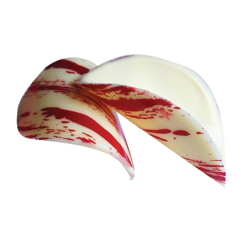Chips en chocolat marbré rouge