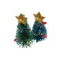 Décoration de bûche plastique, sapin de Noël /Manudecors