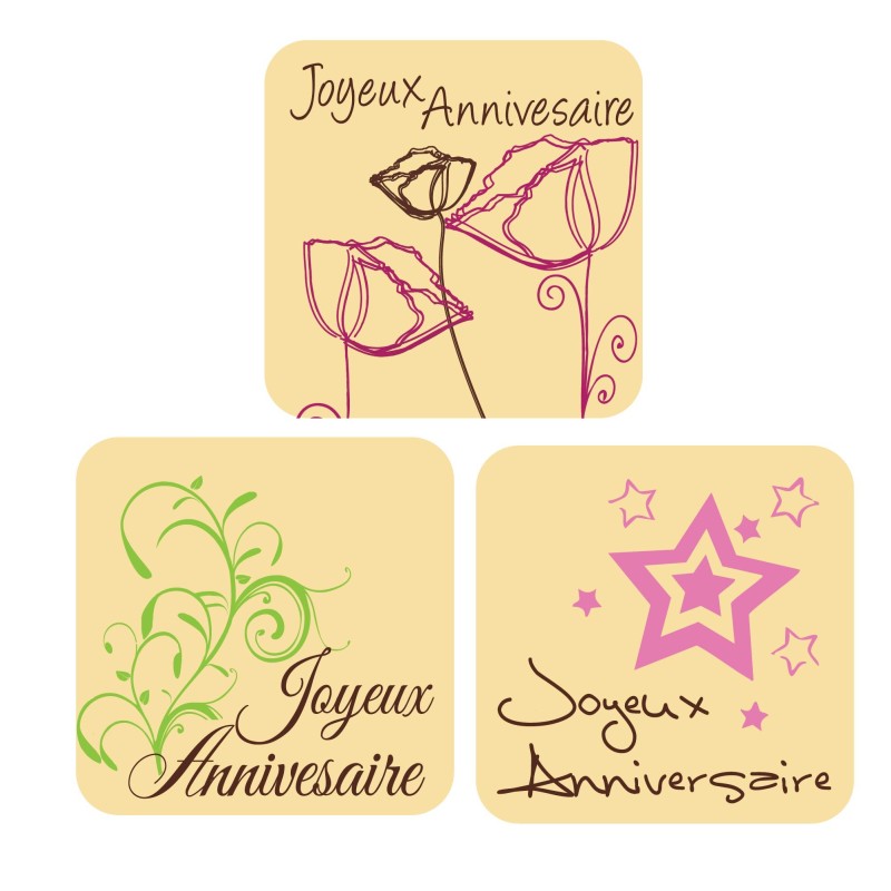 Décors chocolat Anniversaire