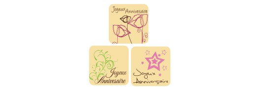 Plaquette chocolat décors anniversaire /Manudecors