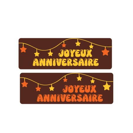 Plaquette chocolat décors anniversaire /Manudecors