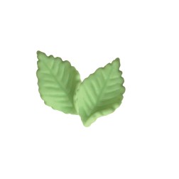 décoration pâtisserie feuilles vertes en pâte d'amande/ Manudecors