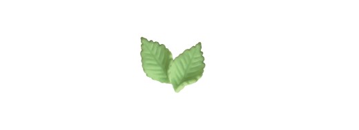 décoration pâtisserie feuilles vertes en pâte d'amande/ Manudecors