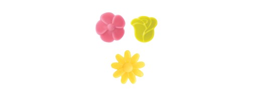 Fleurs en chocolat, assortiment/ Manudecors