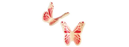 Décors papillon ailes courbées en chocolat / Manudecors