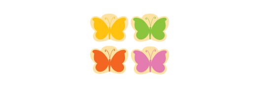 plaquette décor en chocolat Papillons / Manudecors