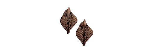pastilles chocolat décors feuilles cuivrée/ Manudecors