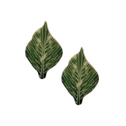 decors alimentaire en chocolat feuilles vertes