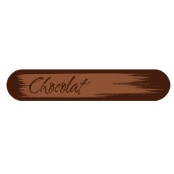 pastille décor dessus d'éclair imprimé "chocolat" / Manudecors