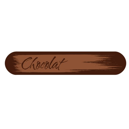 pastille décor dessus d'éclair imprimé "chocolat" / Manudecors
