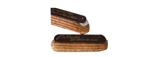 décors dessus d'éclair en chocolat/ Manudecors