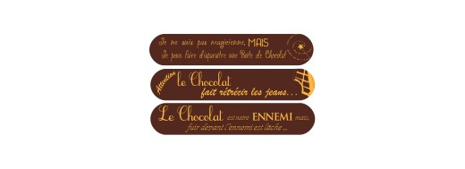 décors dessus d'éclair en chocolat/ Manudecors