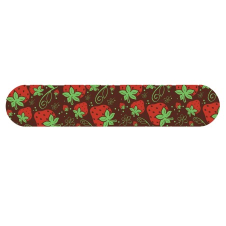 décors dessus d'éclair en chocolat motifs fraise/ Manudecors