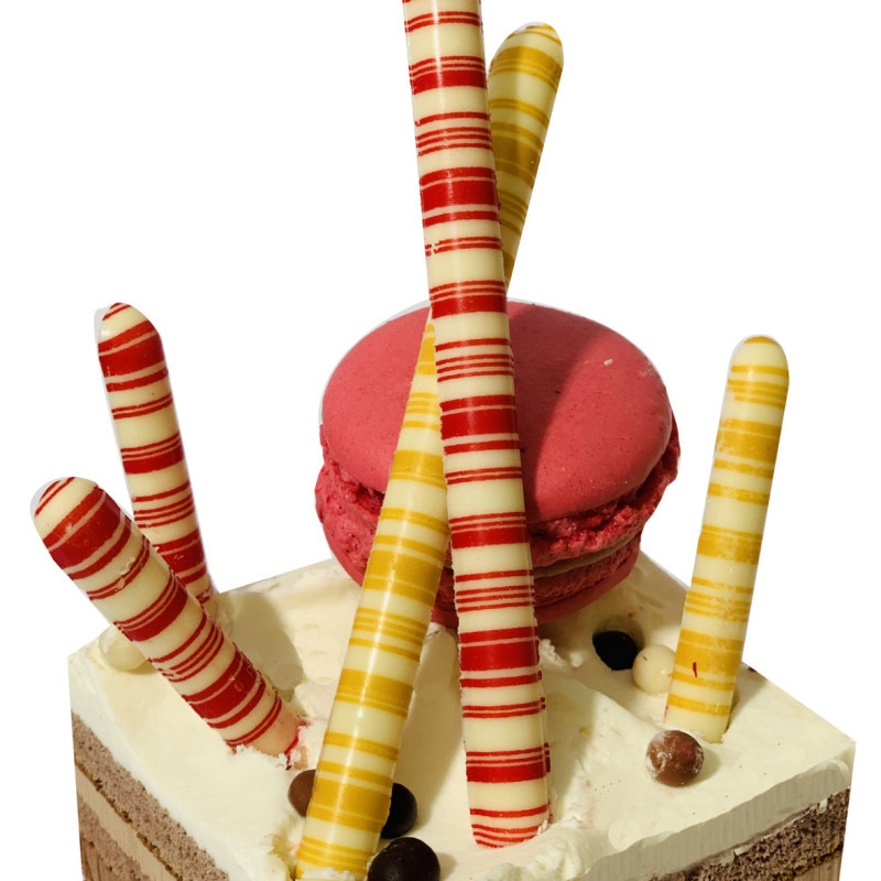 Décoration alimentaire petit bâton , stick en chocolat sérigraphié ou neutre
