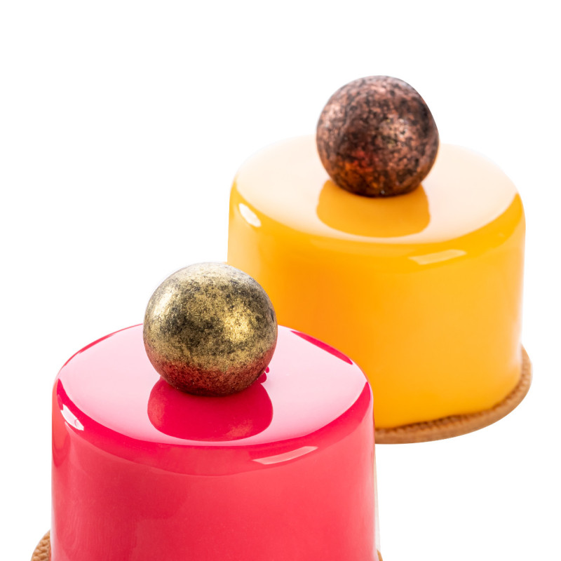Décoration alimentaire sphères en chocolat sérigraphié ou  coloré