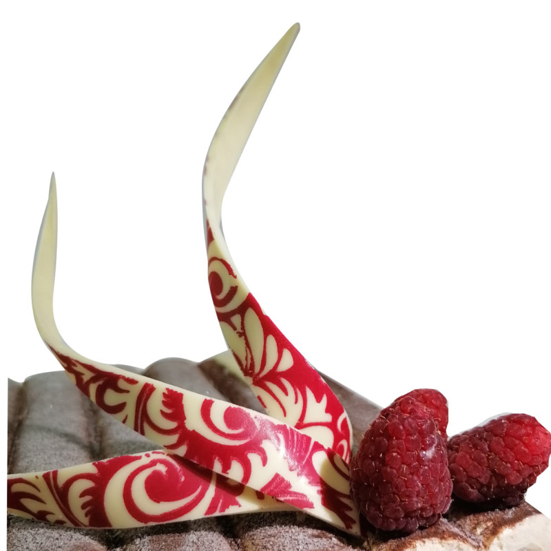 Décor ruban en chocolat un décors alimentaire festif pour toutes célébrations